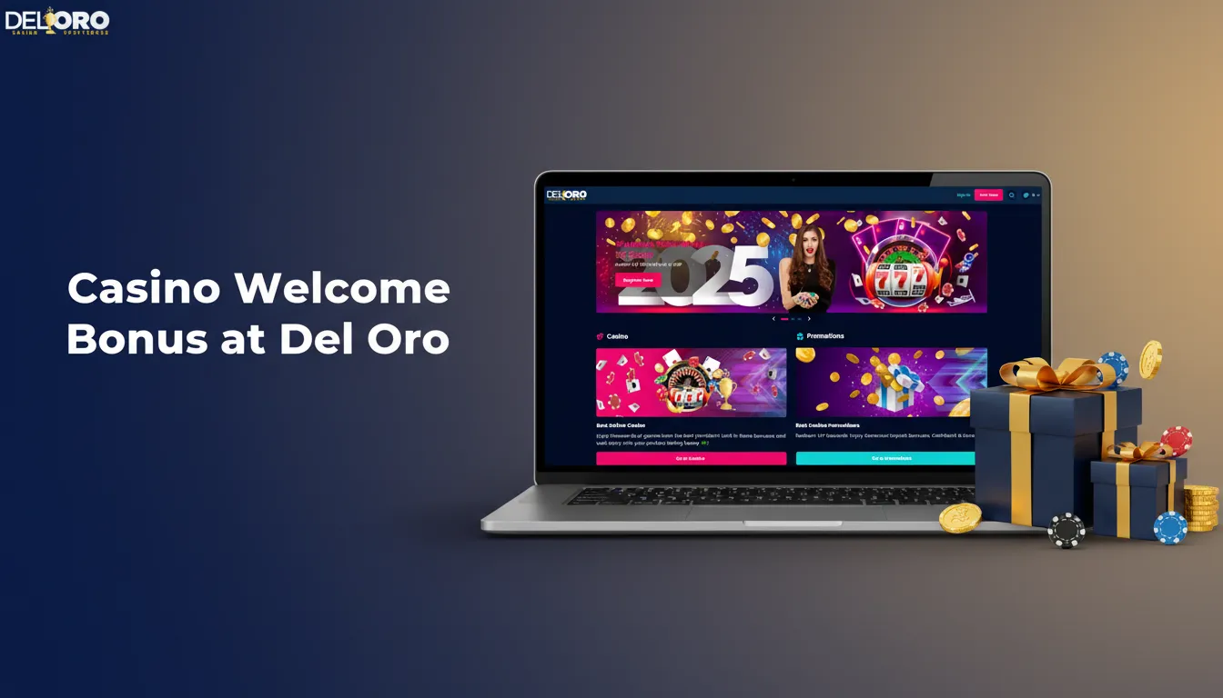Del Oro casino welcome bonus: 150% match up to €10,000 for new UK players; min €20, 35x wagering, 30-day expiry.