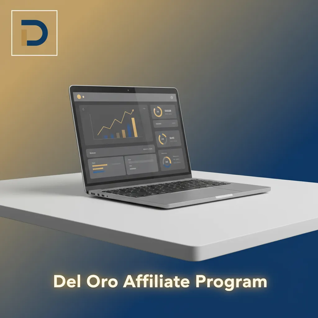 Del Oro Affiliate Program banner: transparent model with real-time stats, dedicated support, tracking links, timely payouts.