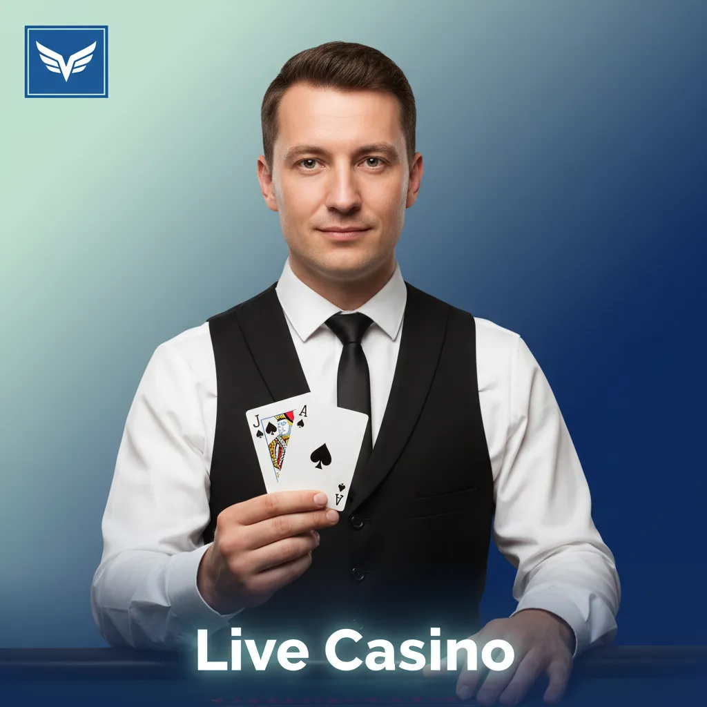 Live casino studio with dealer streaming; Roulette, Blackjack, Baccarat, Poker, Game Shows; table limits and side bets shown