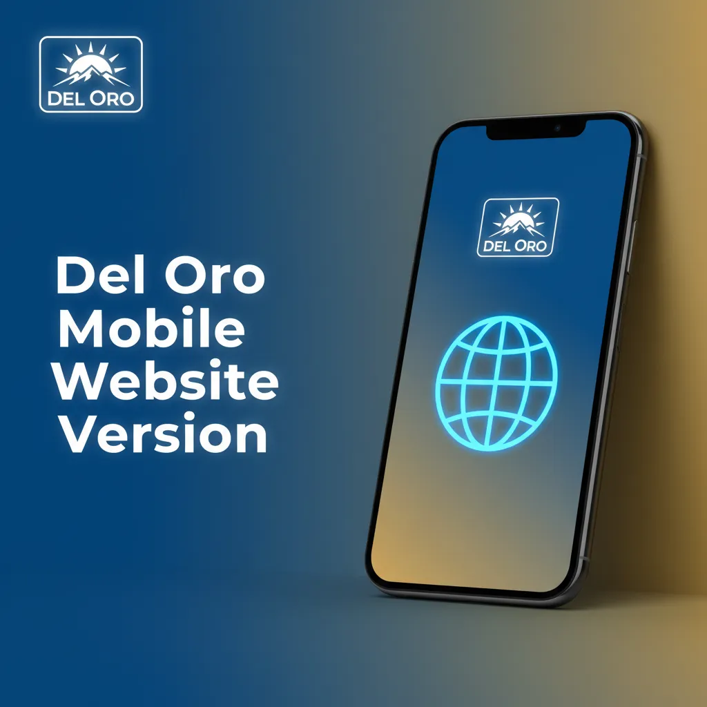 Del Oro mobile website on smartphone and tablet; access markets, games, and payments without downloading an app.