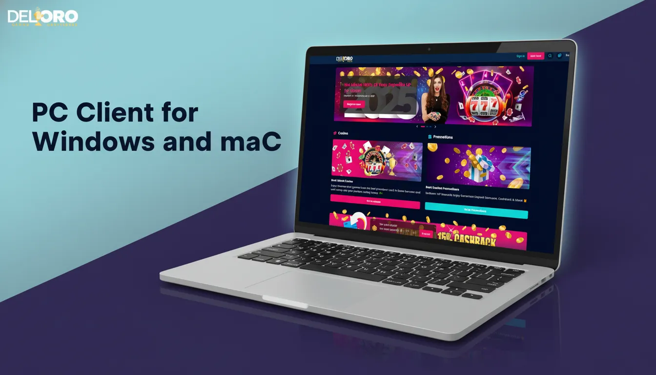 No desktop client needed: bet and play casino games via Windows or macOS browsers on the official website.