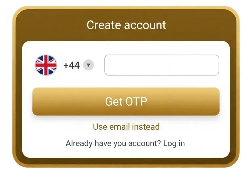 Del Oro process graphic: registration, login, verification with icons; mobile/web access; 18+ and welcome bonus.