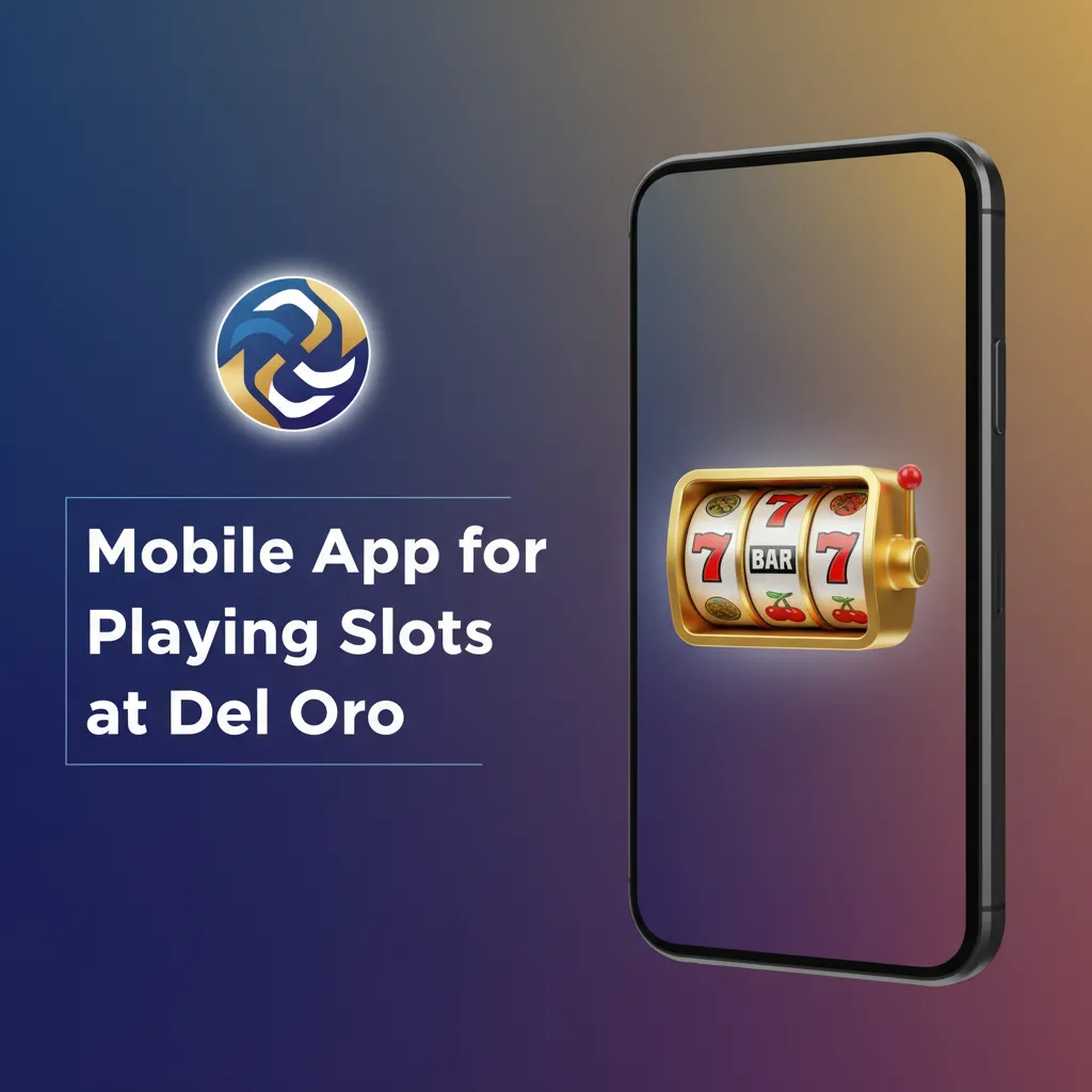Del Oro mobile slots app on phone: fast-loading lobby, secure login, bottom Slots tab with filters, real-time winnings.